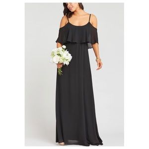 💖HP!💖 SMYM Caitlin Ruffle Maxi in Black Chiffon